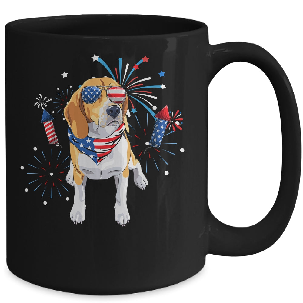 Beagle Dog American USA Flag 4th of July Men women Lover Mug | siriusteestore