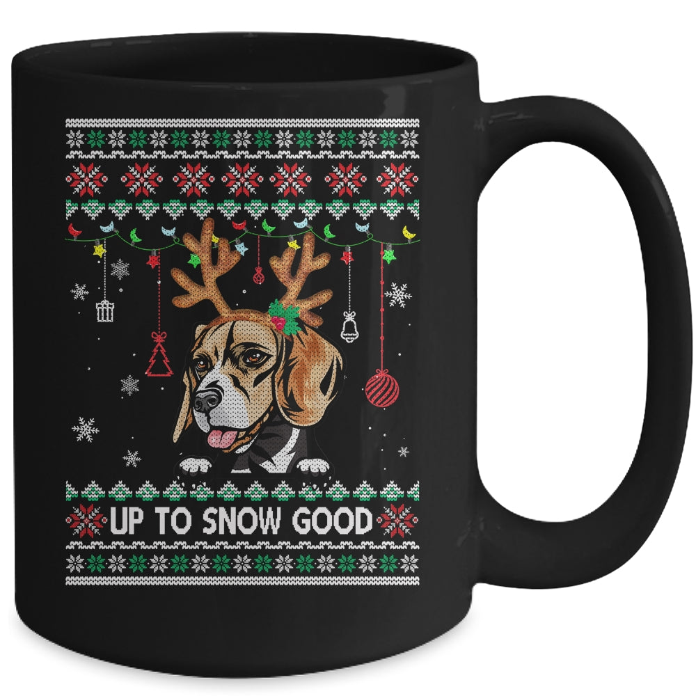 Beagle Dog Reindeer Ugly Christmas Xmas Mug | siriusteestore