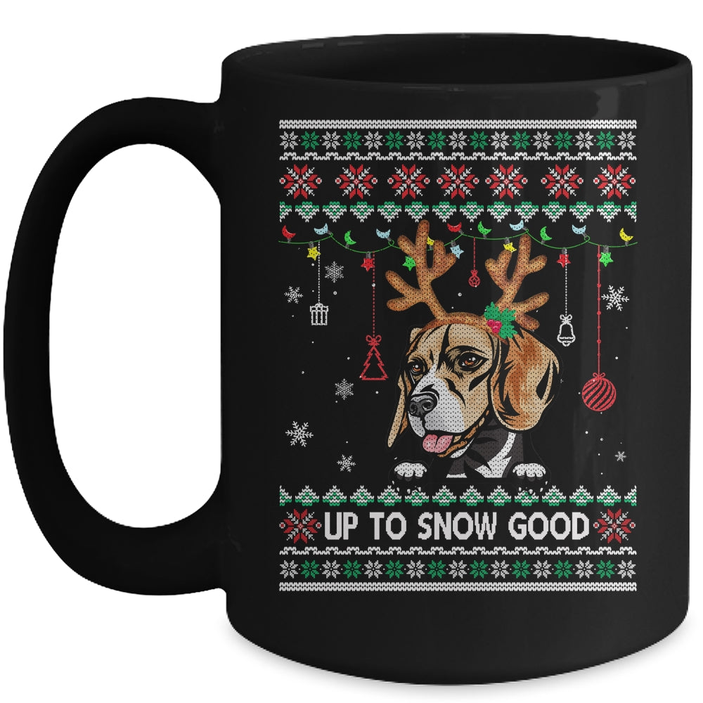 Beagle Dog Reindeer Ugly Christmas Xmas Mug | siriusteestore