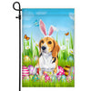 Beagle Happy Easter Day Holiday Flag Funny Dog Dog Wear Bunny Ears Headband Cute for Home Decor | siriusteestore