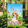 Beagle Happy Easter Day Holiday Flag Funny Dog Dog Wear Bunny Ears Headband Cute for Home Decor | siriusteestore