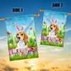 Beagle Happy Easter Day Holiday Flag Funny Dog Dog Wear Bunny Ears Headband Cute for Home Decor | siriusteestore