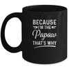 Because I'm The Papaw That's Why Funny Fathers Day Mug | siriusteestore