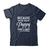 Because I'm The Pappy That's Why Funny Fathers Day Shirt & Hoodie | siriusteestore