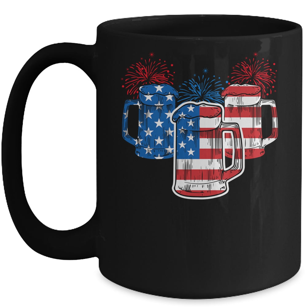 Beer American Flag 4th Of July Men Women Merica USA Mug | siriusteestore