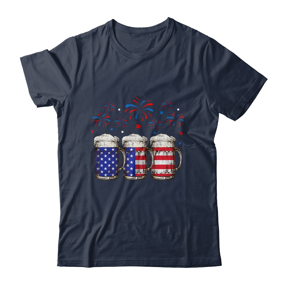 Beer American Flag 4th of July For Men Women Merica USA Shirt & Tank Top | siriusteestore