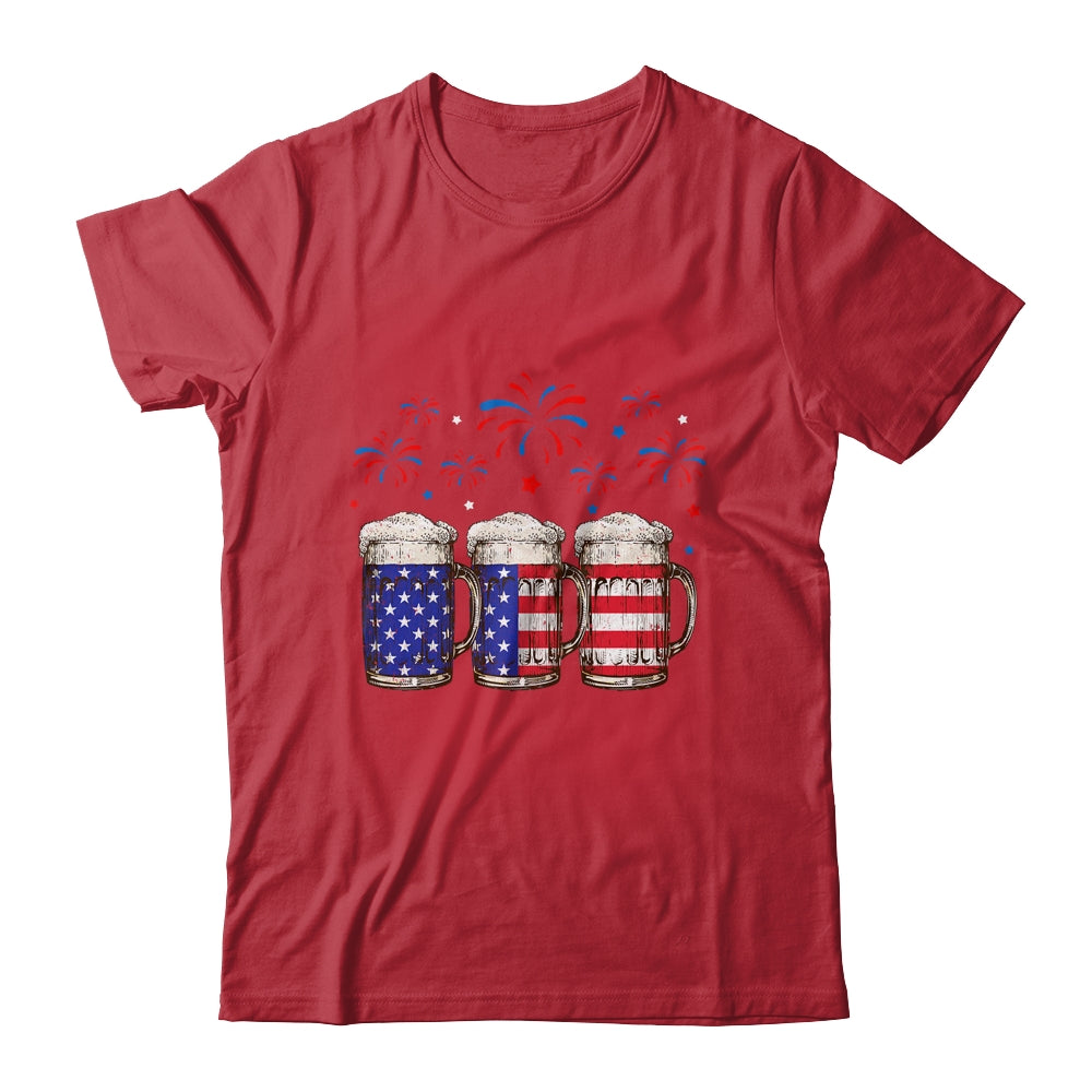 Beer American Flag 4th of July For Men Women Merica USA Shirt & Tank Top | siriusteestore