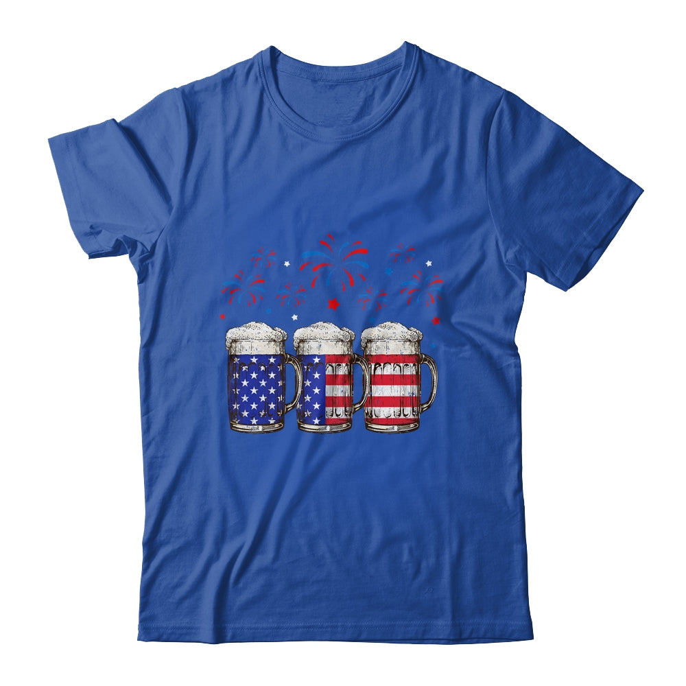 Beer American Flag 4th of July For Men Women Merica USA Shirt & Tank Top | siriusteestore