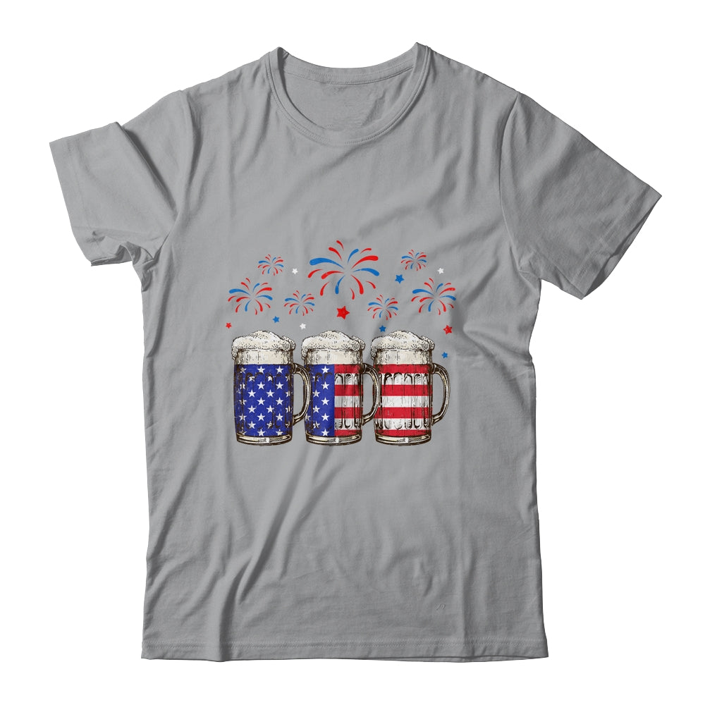 Beer American Flag 4th of July For Men Women Merica USA Shirt & Tank Top | siriusteestore