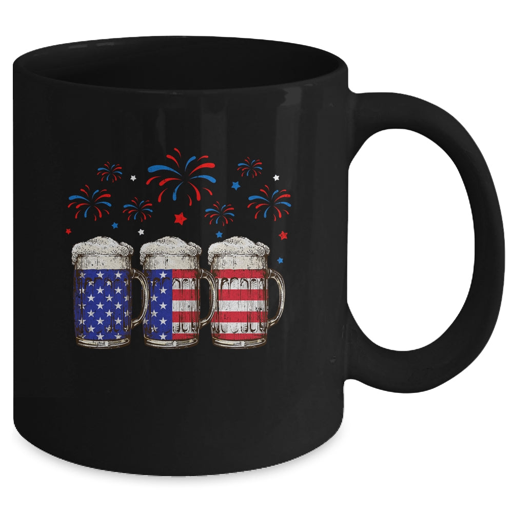 Beer American Flag 4th of July For Men Women Merica USA Mug | siriusteestore