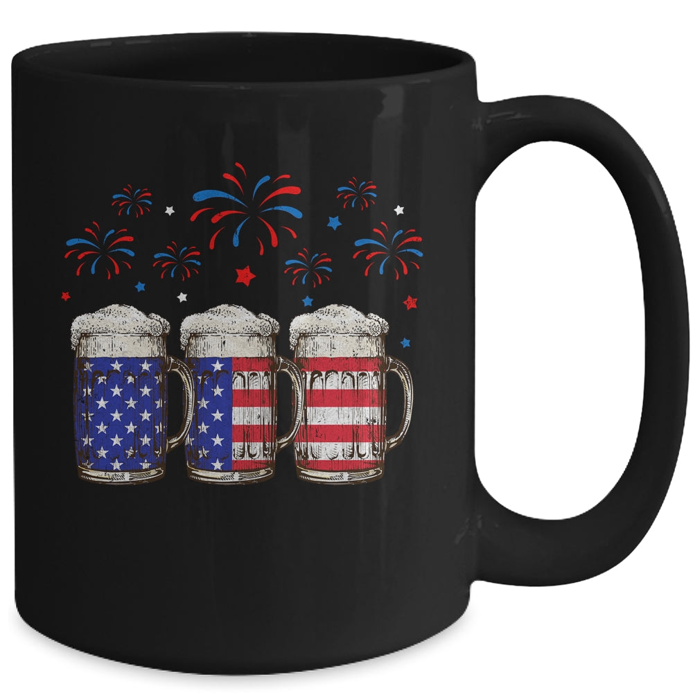 Beer American Flag 4th of July For Men Women Merica USA Mug | siriusteestore