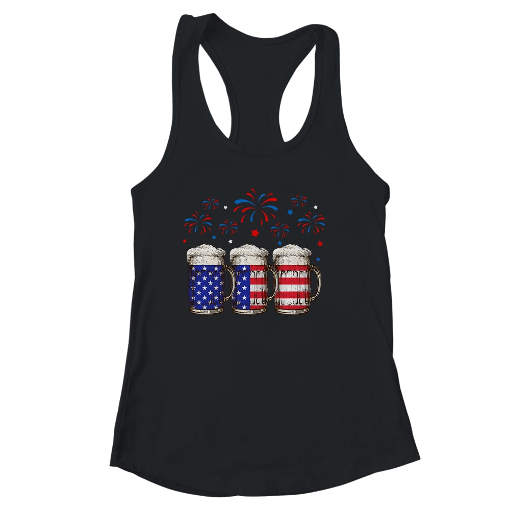 Beer American Flag 4th of July For Men Women Merica USA Shirt & Tank Top | siriusteestore