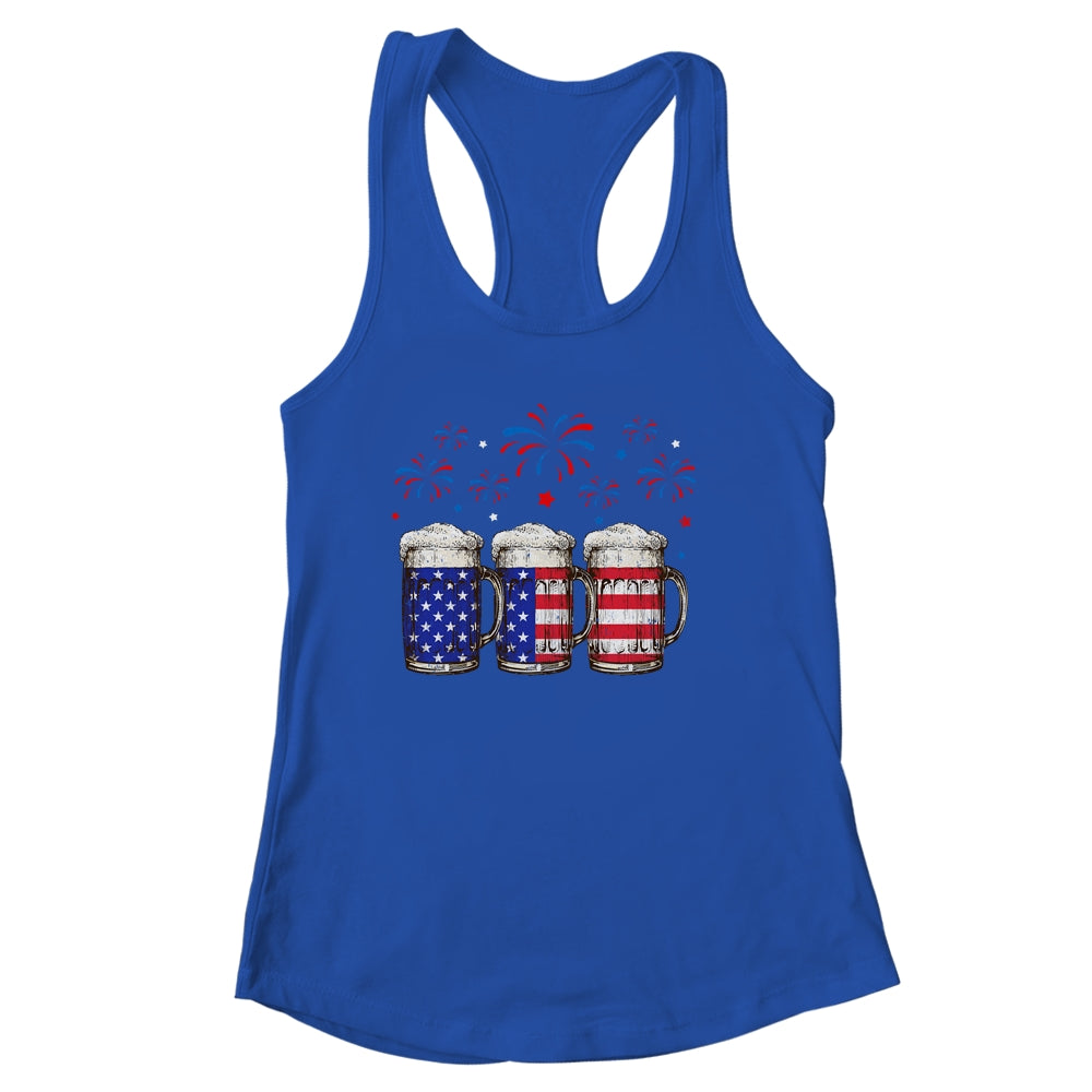 Beer American Flag 4th of July For Men Women Merica USA Shirt & Tank Top | siriusteestore