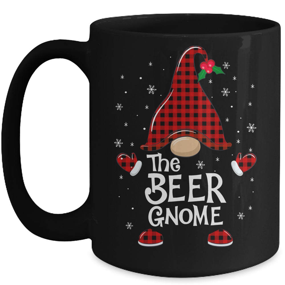 Beer Gnome Buffalo Plaid Matching Christmas Pajama Gift Mug | siriusteestore