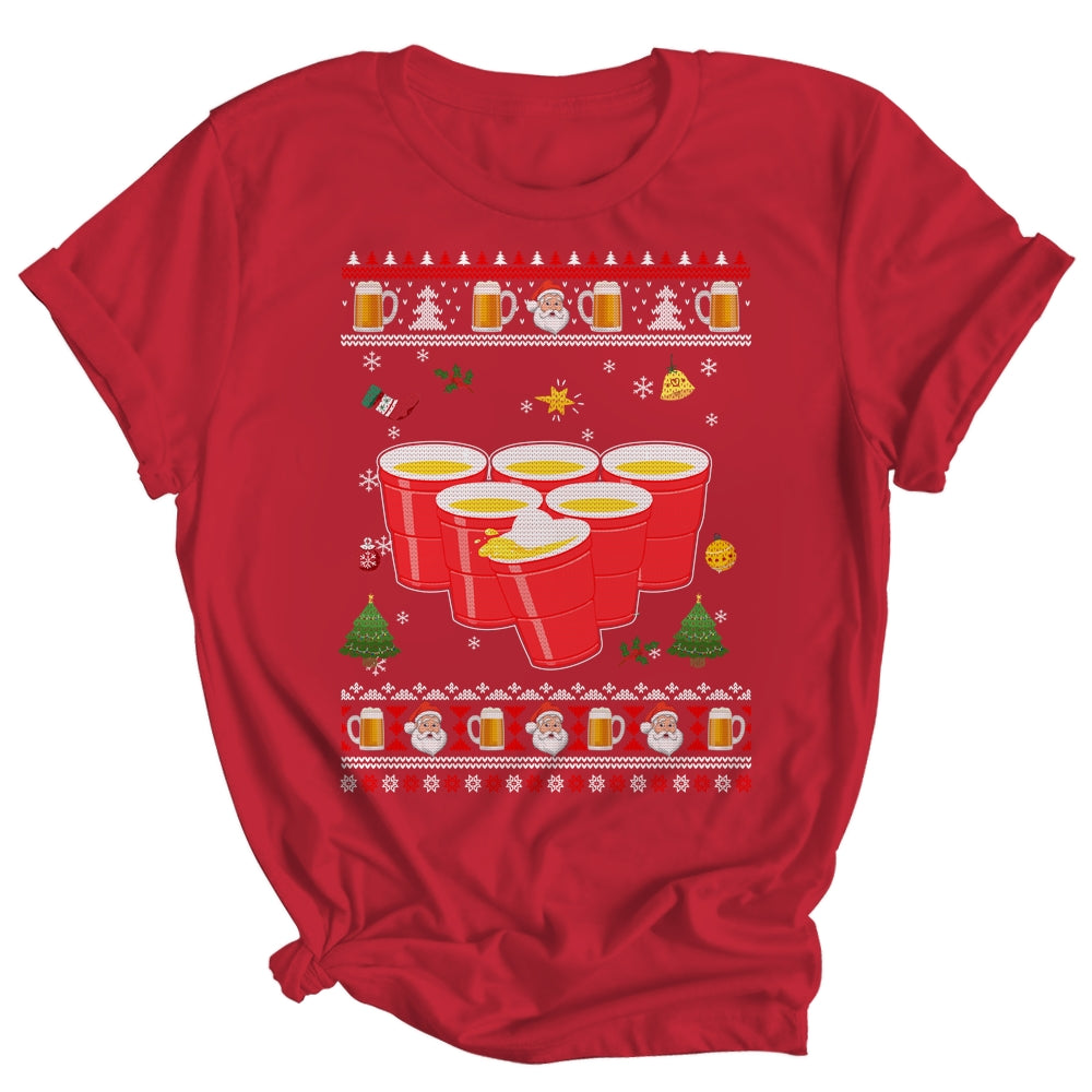 Beer Pong Drinking Game Ugly Christmas Sweater Funny Gift Shirt & Sweatshirt | siriusteestore