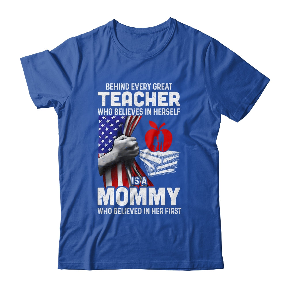 Behind Every Great Teacher Is A Great Dad July Of 4th Shirt & Hoodie | siriusteestore