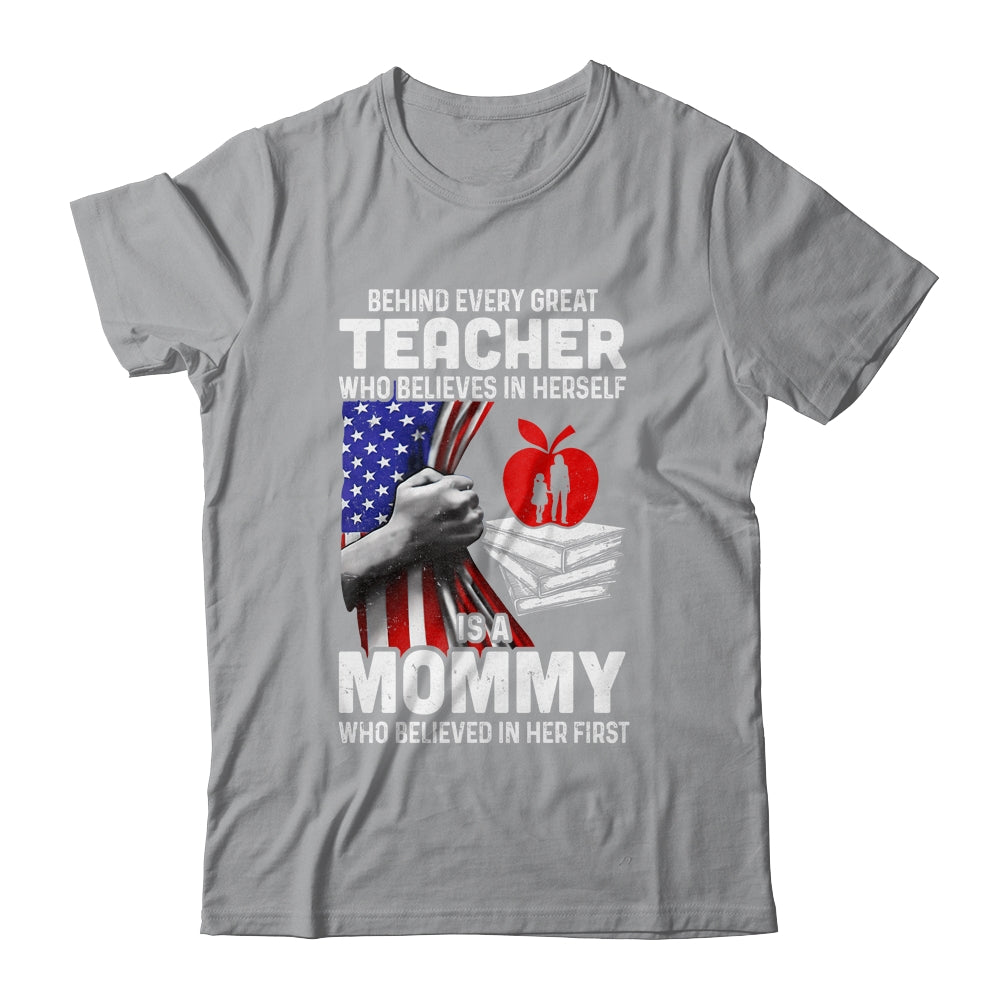 Behind Every Great Teacher Is A Great Dad July Of 4th Shirt & Hoodie | siriusteestore