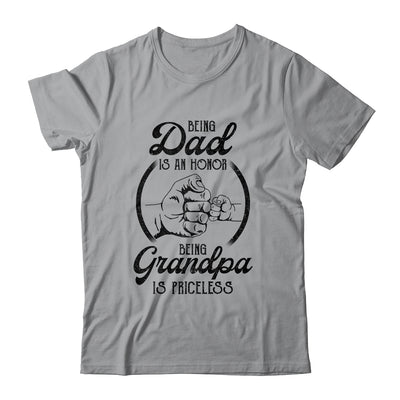Being Dad Is An Honor Being Grandpa Is Priceless Vintage Shirt & Hoodie | siriusteestore