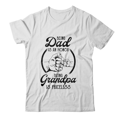 Being Dad Is An Honor Being Grandpa Is Priceless Vintage Shirt & Hoodie | siriusteestore