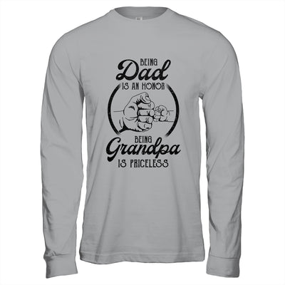 Being Dad Is An Honor Being Grandpa Is Priceless Vintage Shirt & Hoodie | siriusteestore