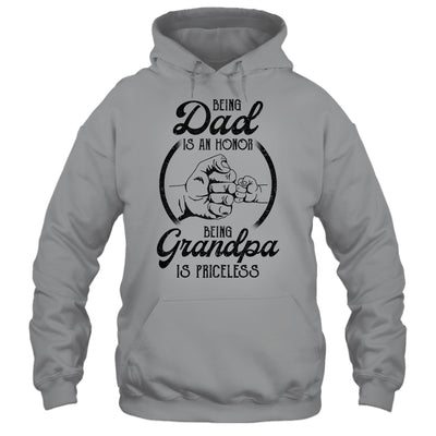 Being Dad Is An Honor Being Grandpa Is Priceless Vintage Shirt & Hoodie | siriusteestore