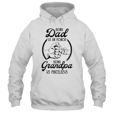 Being Dad Is An Honor Being Grandpa Is Priceless Vintage Shirt & Hoodie | siriusteestore