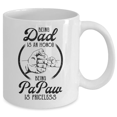 Being Dad Is An Honor Being PaPaw Is Priceless Vintage Mug | siriusteestore