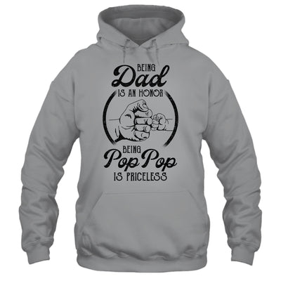 Being Dad Is An Honor Being Pop Pop Is Priceless Vintage Shirt & Hoodie | siriusteestore
