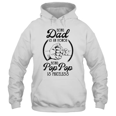 Being Dad Is An Honor Being Pop Pop Is Priceless Vintage Shirt & Hoodie | siriusteestore