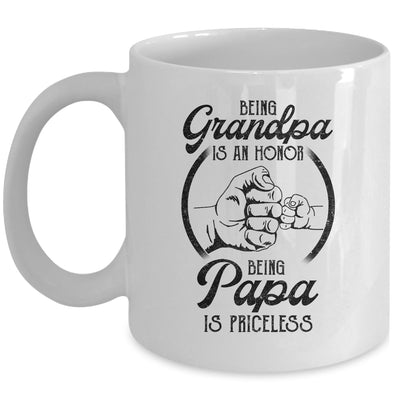Being Grandpa Is An Honor Being Papa Is Priceless Father Day Mug | siriusteestore