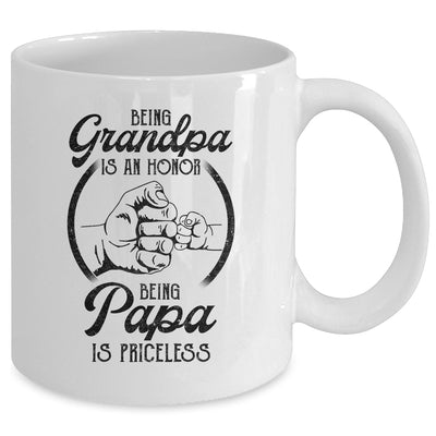 Being Grandpa Is An Honor Being Papa Is Priceless Father Day Mug | siriusteestore