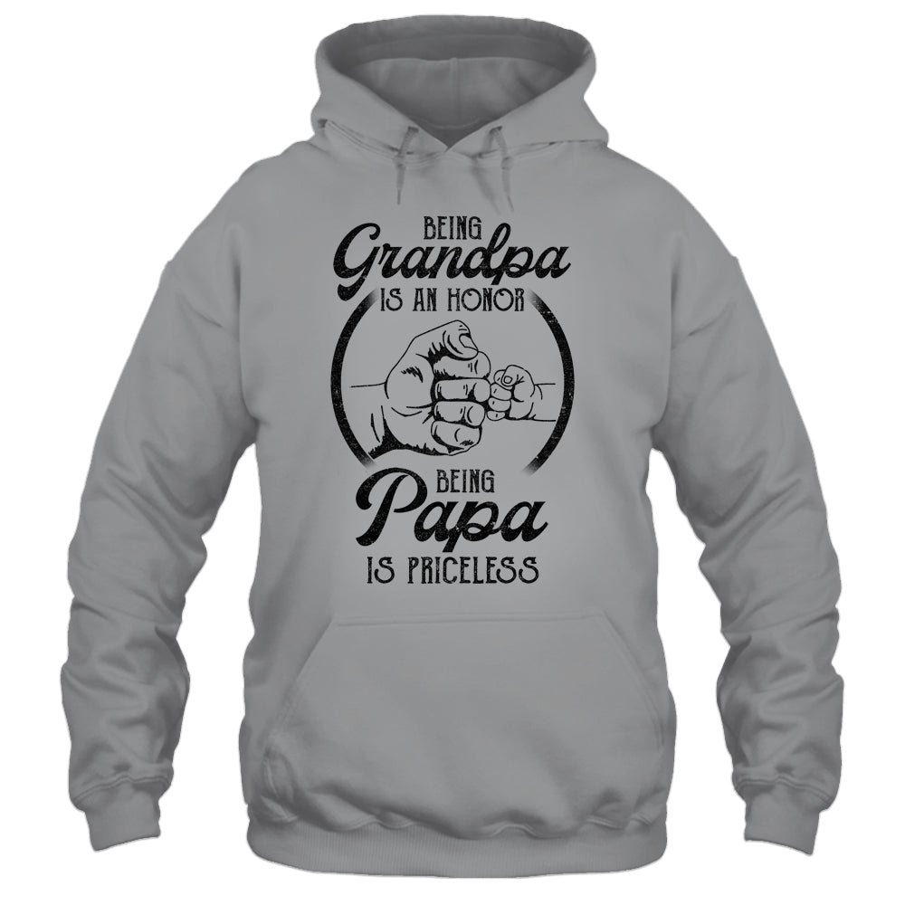 Being Grandpa Is An Honor Being Papa Is Priceless Father Day Shirt & Hoodie | siriusteestore