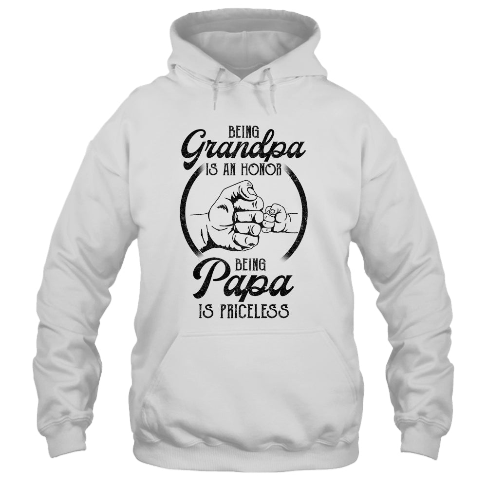 Being Grandpa Is An Honor Being Papa Is Priceless Father Day Shirt & Hoodie | siriusteestore
