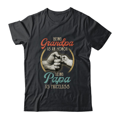 Being Grandpa Is An Honor Being Papa Is Priceless Vintage Shirt & Hoodie | siriusteestore