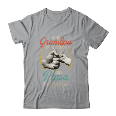 Being Grandpa Is An Honor Being Papa Is Priceless Vintage Shirt & Hoodie | siriusteestore