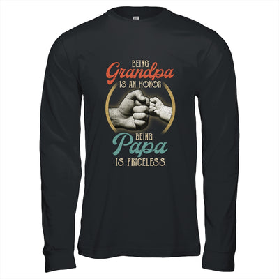 Being Grandpa Is An Honor Being Papa Is Priceless Vintage Shirt & Hoodie | siriusteestore