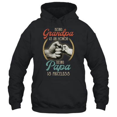 Being Grandpa Is An Honor Being Papa Is Priceless Vintage Shirt & Hoodie | siriusteestore