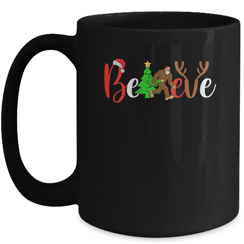 Believe Bigfoot Sasquatch In Mask Christmas Quarantine Gift Mug | siriusteestore