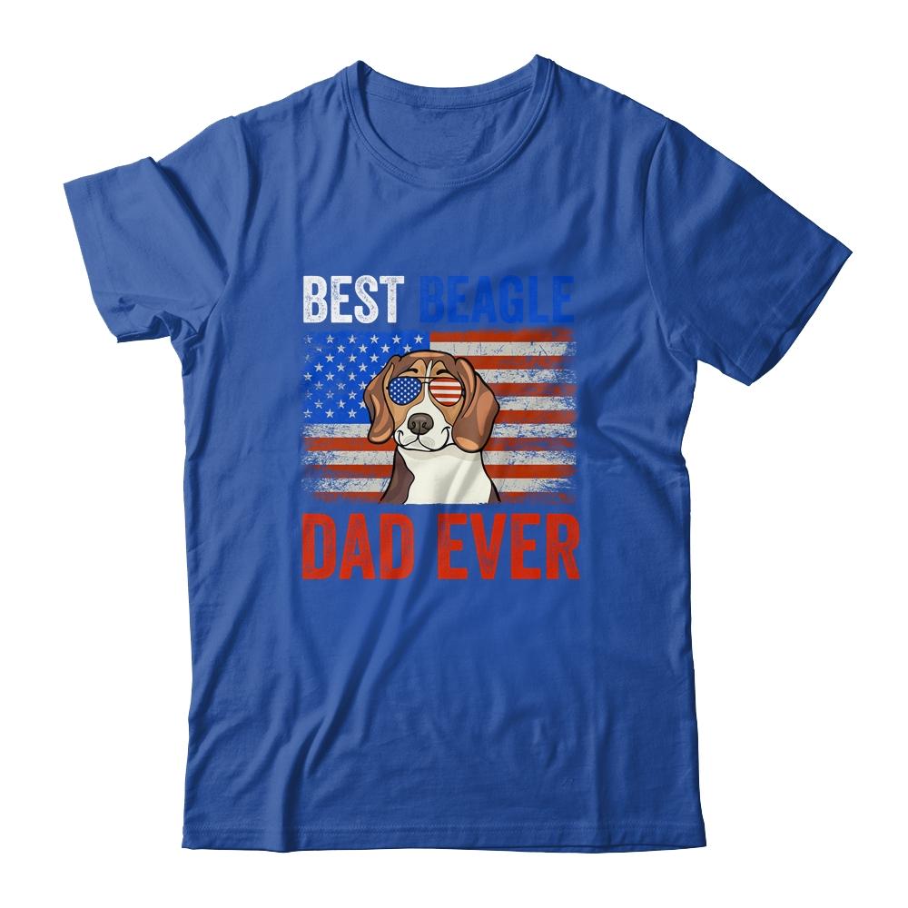 Best Beagle Dad Ever American Flag Fathers Day T-Shirt & Hoodie | Siriustee.com.com