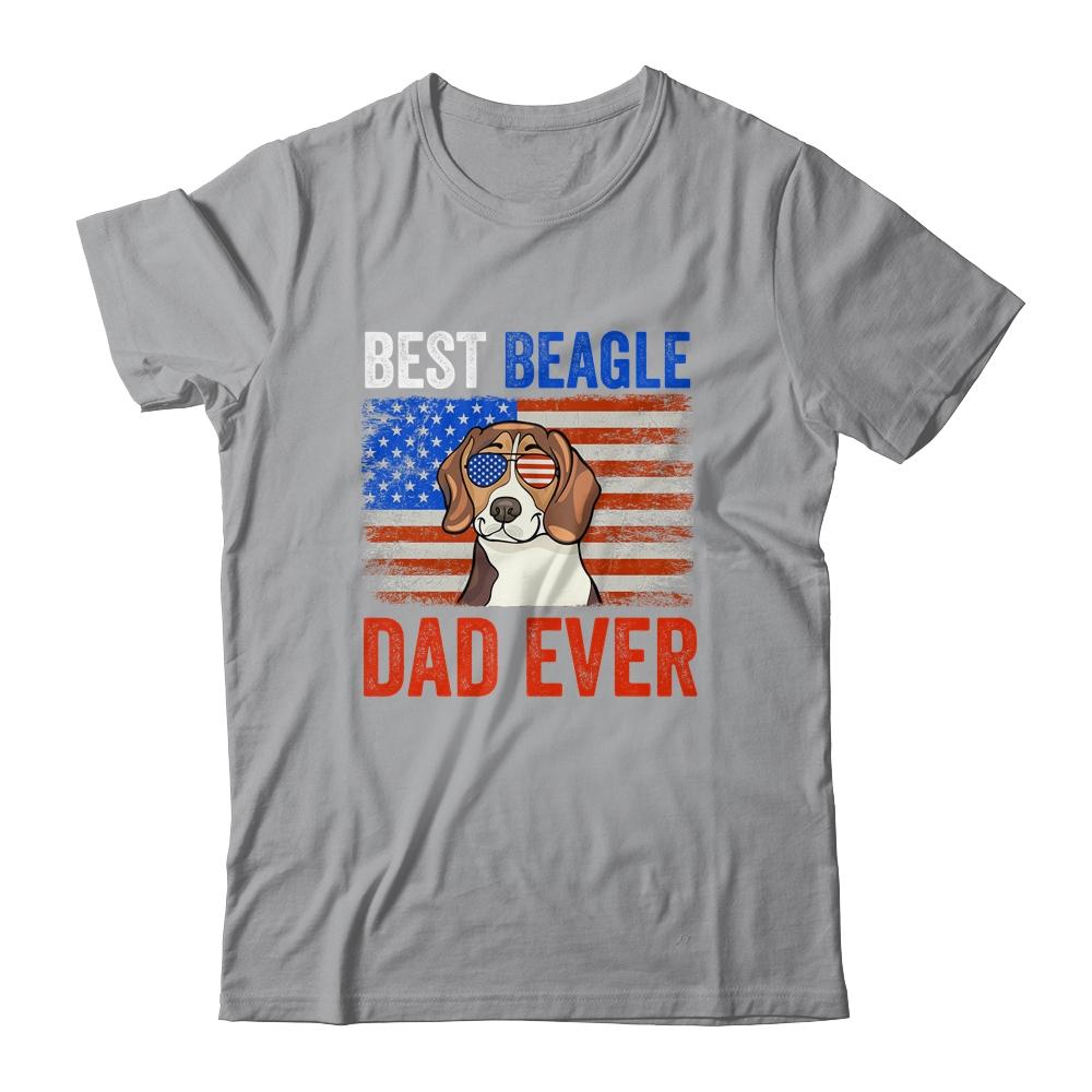 Best Beagle Dad Ever American Flag Fathers Day T-Shirt & Hoodie | Siriustee.com.com