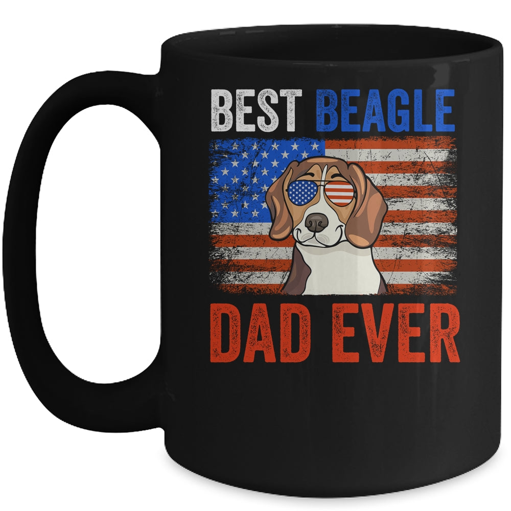 Best Beagle Dad Ever American Flag Fathers Day Mug | siriusteestore