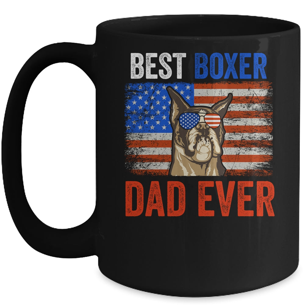 Best Boxer Dad Ever American Flag Fathers Day Mug | siriusteestore