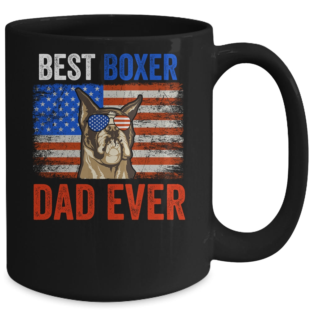 Best Boxer Dad Ever American Flag Fathers Day Mug | siriusteestore
