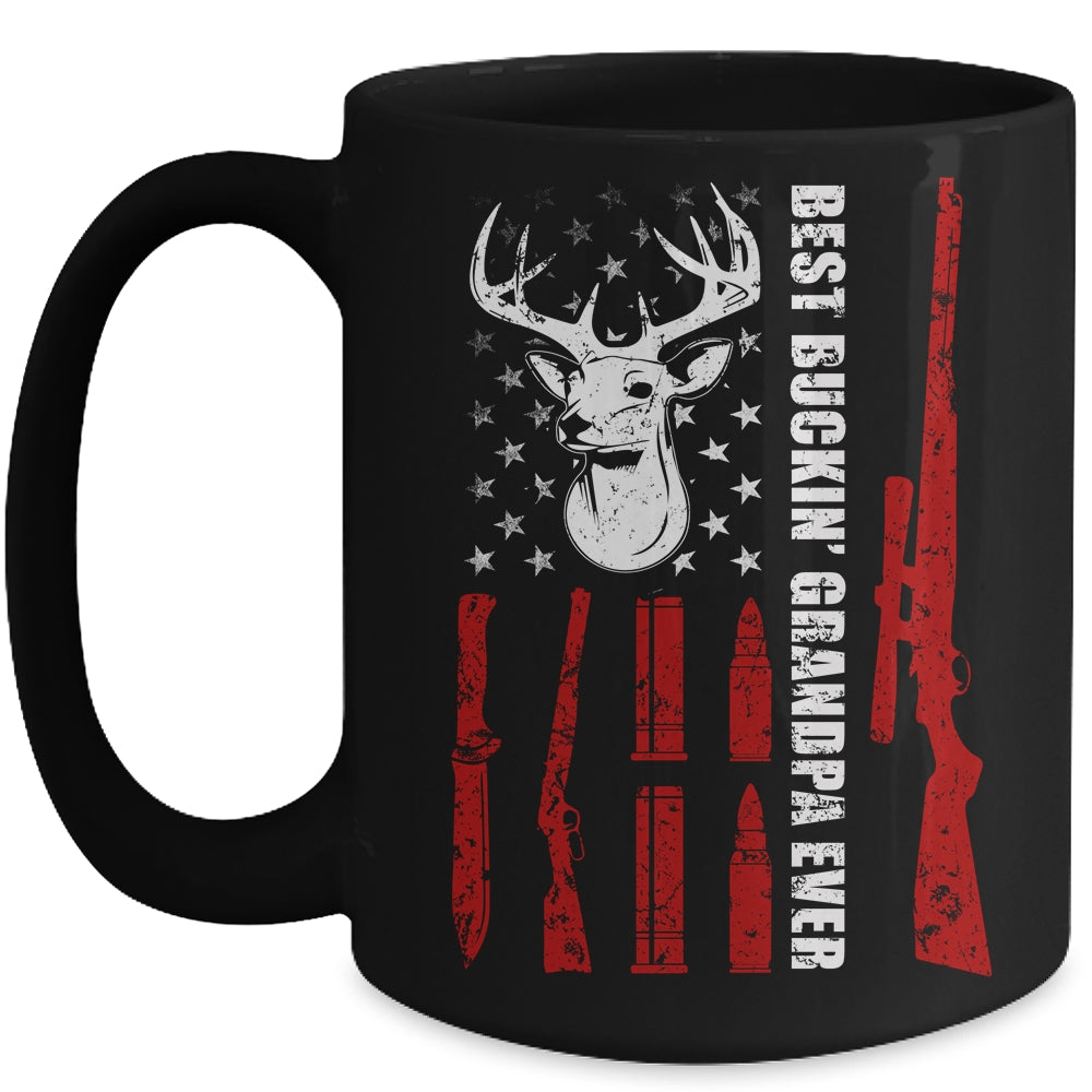Best Buckin' Grandpa Ever Deer Hunting Papa Fathers Day Mug | siriusteestore