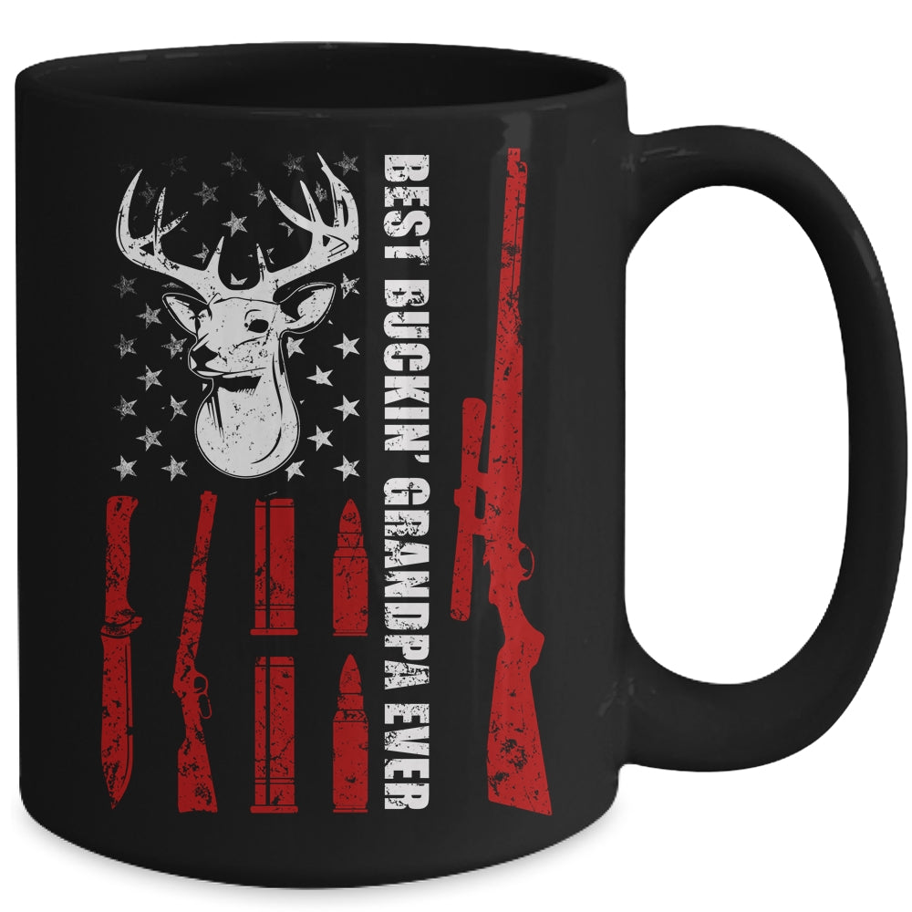Best Buckin' Grandpa Ever Deer Hunting Papa Fathers Day Mug | siriusteestore