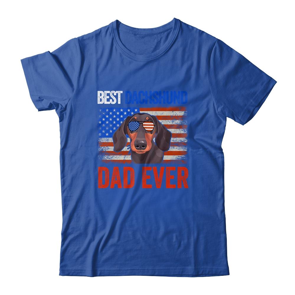 Best Dachshund Dad Ever American Flag Fathers Day Shirt & Hoodie | Siriustee.com