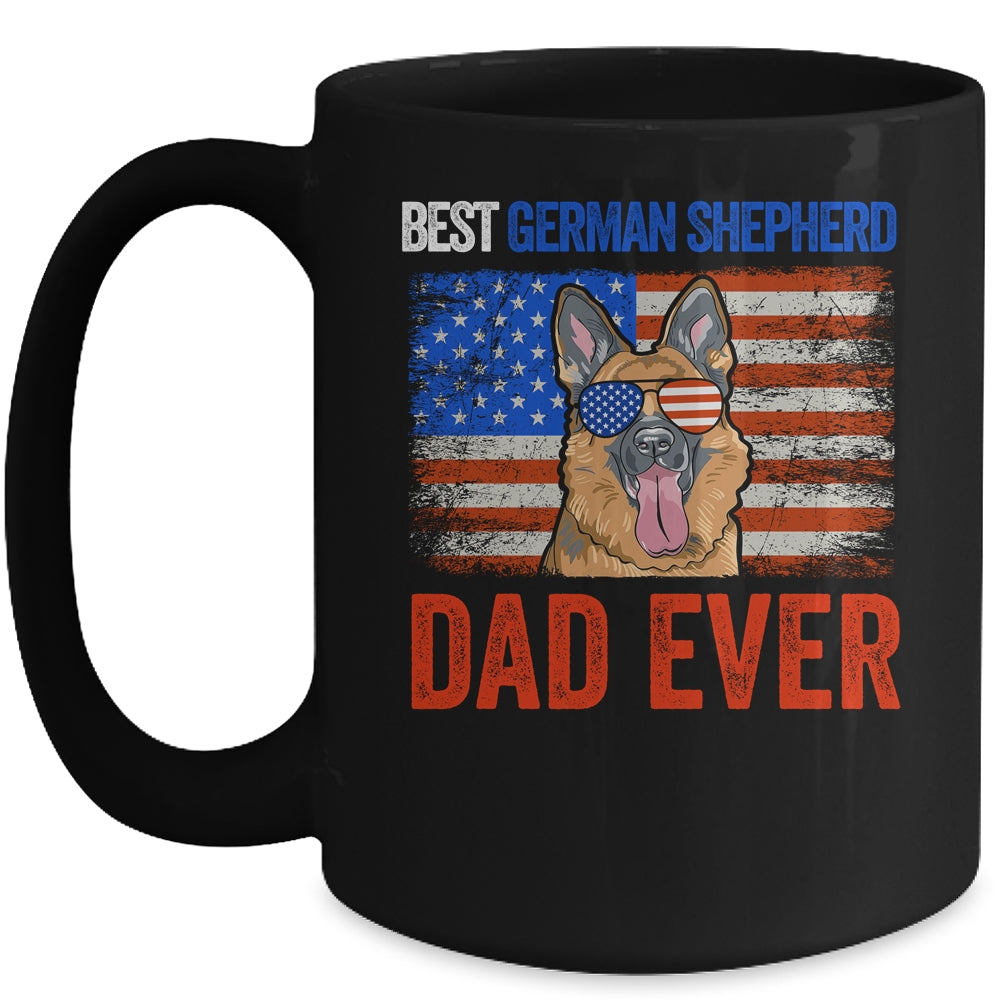Best German Shepherd Dad Ever American Flag Fathers Day Mug | siriusteestore