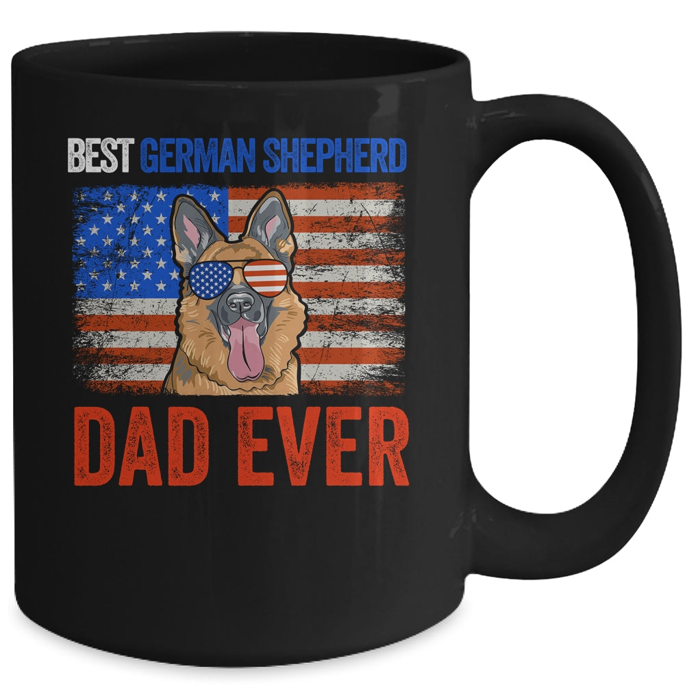 Best German Shepherd Dad Ever American Flag Fathers Day Mug | siriusteestore