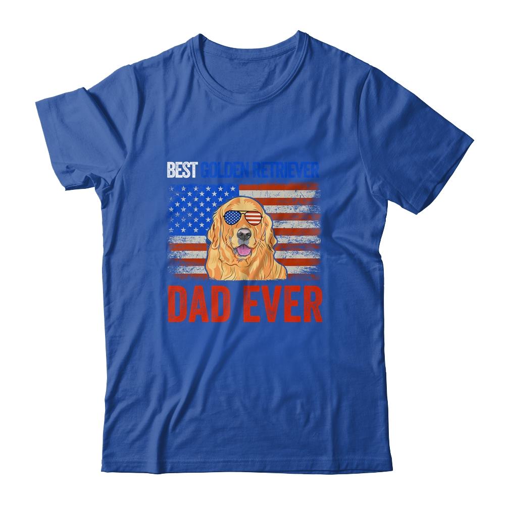 Best Golden Retriever Dad Ever American Flag Fathers Day Shirt & Hoodie | Siriustee.com