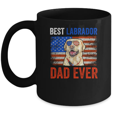 Best Labrador Dad Ever American Flag Fathers Day Mug | siriusteestore